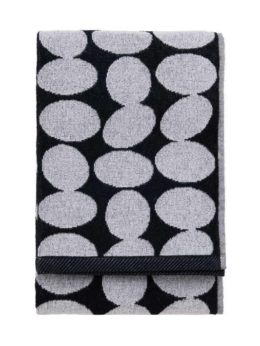 71264-4972-10-06; Finlayson Pikku pop Kylpypyyhe Mustavalkoinen / 70x150 cm 