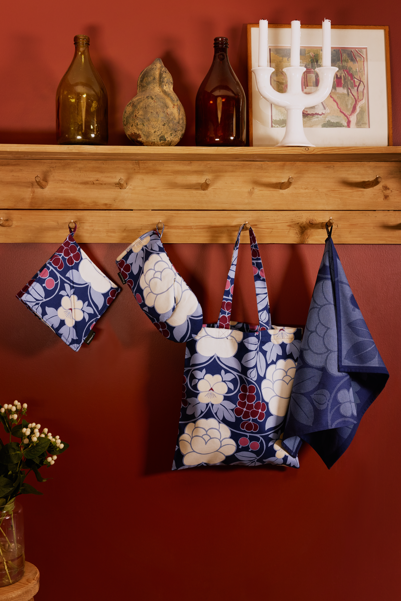 70940-5462-01-10_2; Finlayson Hilla Keittiöpyyhe 2 kpl Tummansininen / 50x70 cm 