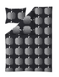 61652-3963-04-06; Finlayson Optinen omena Pussilakanasetti Mustavalkoinen / 150x210 + 50x60 cm 