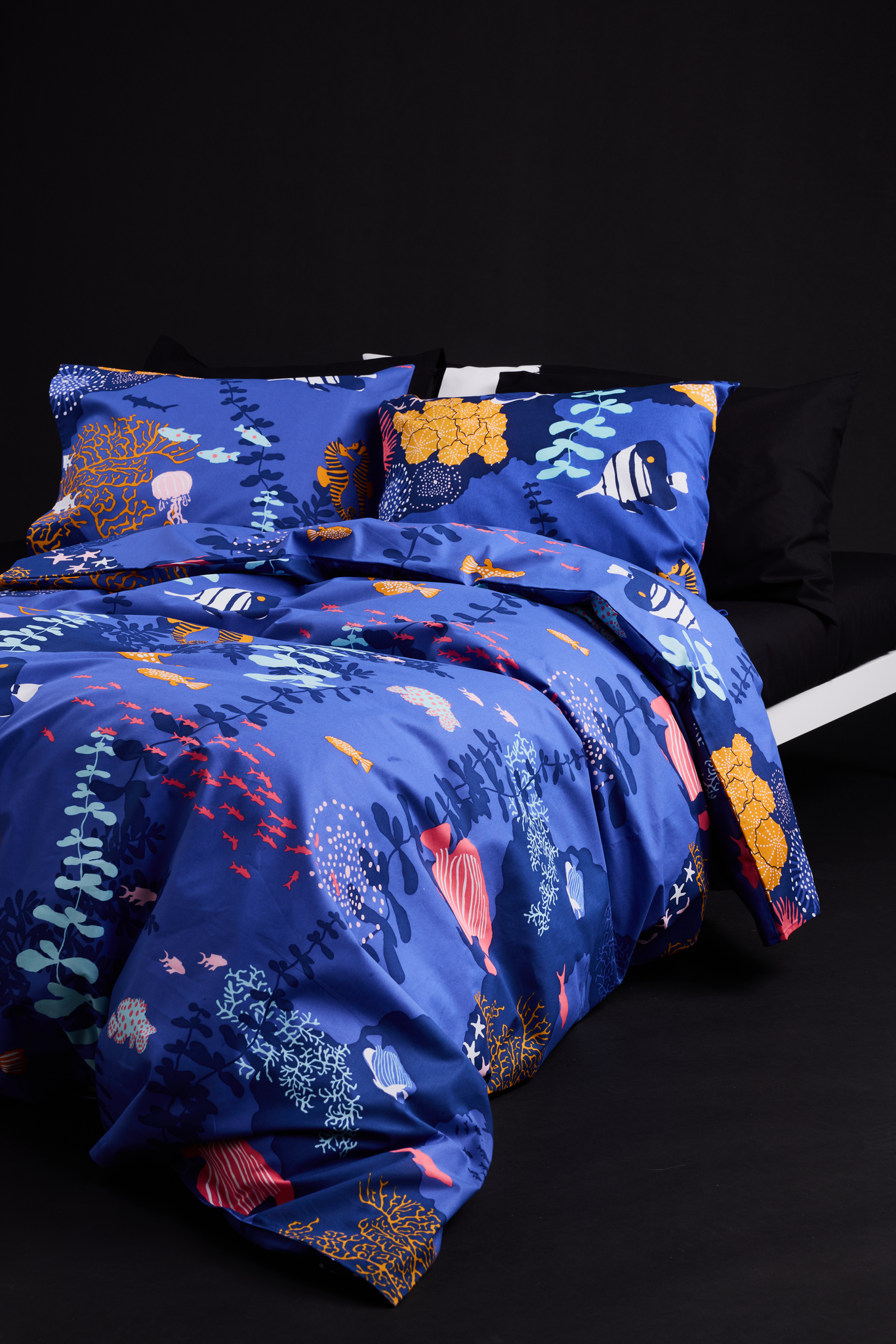 60662-4475-03-06_1; 60652-4475-03-06_1; Finlayson Sukellus Pussilakanasetti Sininen / Oranssi / 150x210 + 50x60 cm 