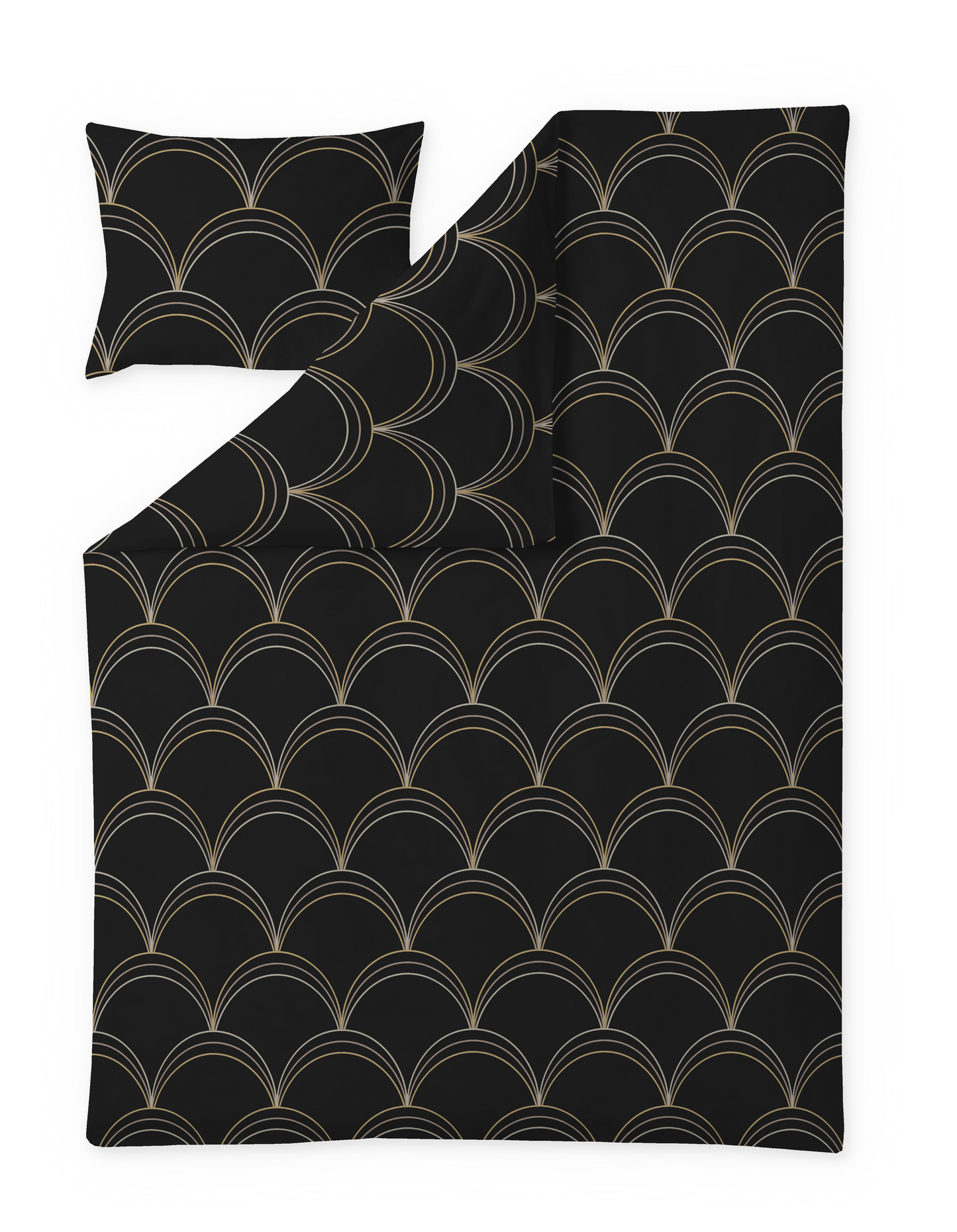 60712-5130-01-06; Finlayson Rooma Satiinipussilakanasetti Musta / Ruskea / 150x210 + 50x60 cm 
