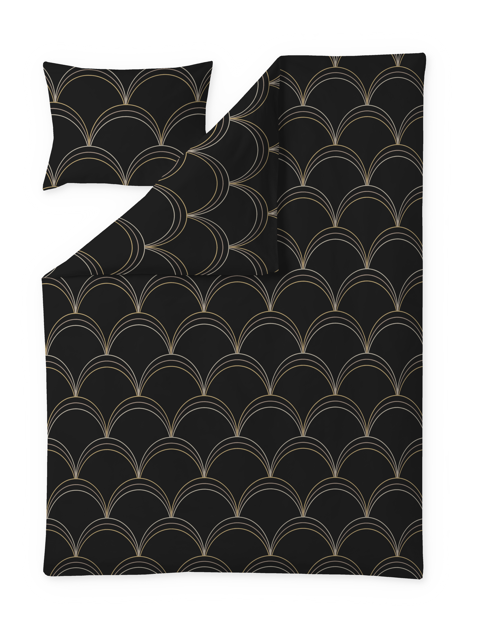 60712-5130-01-06; Finlayson Rooma Satiinipussilakanasetti Musta / Ruskea / 150x210 + 50x60 cm 