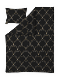 60712-5130-01-06; Finlayson Rooma Satiinipussilakanasetti Musta / Ruskea / 150x210 + 50x60 cm 