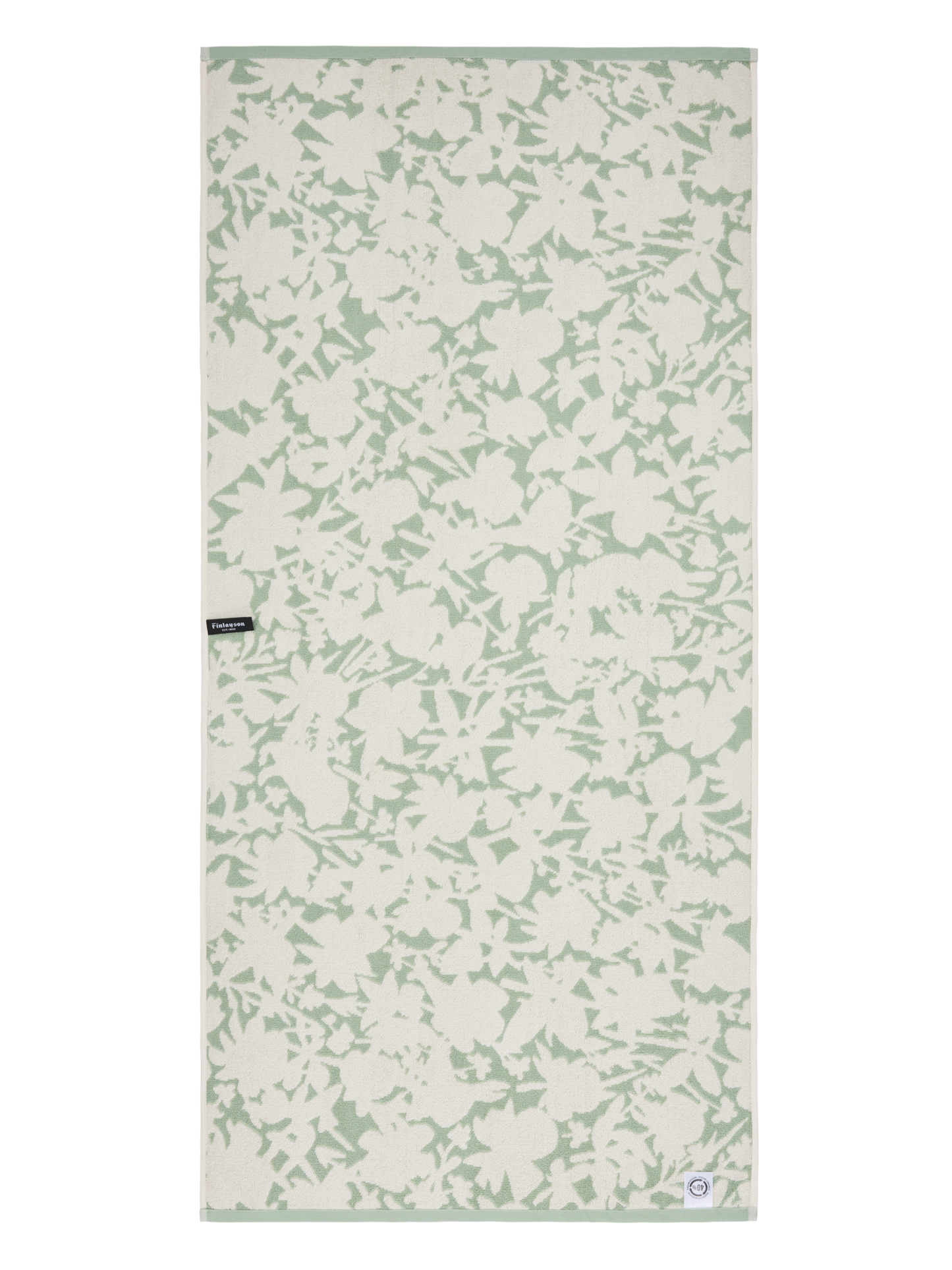 70086-5488-01-06_5; Finlayson Katveessa Kylpypyyhe Salvianvihreä / Luonnonvalkoinen / 70x150 cm 