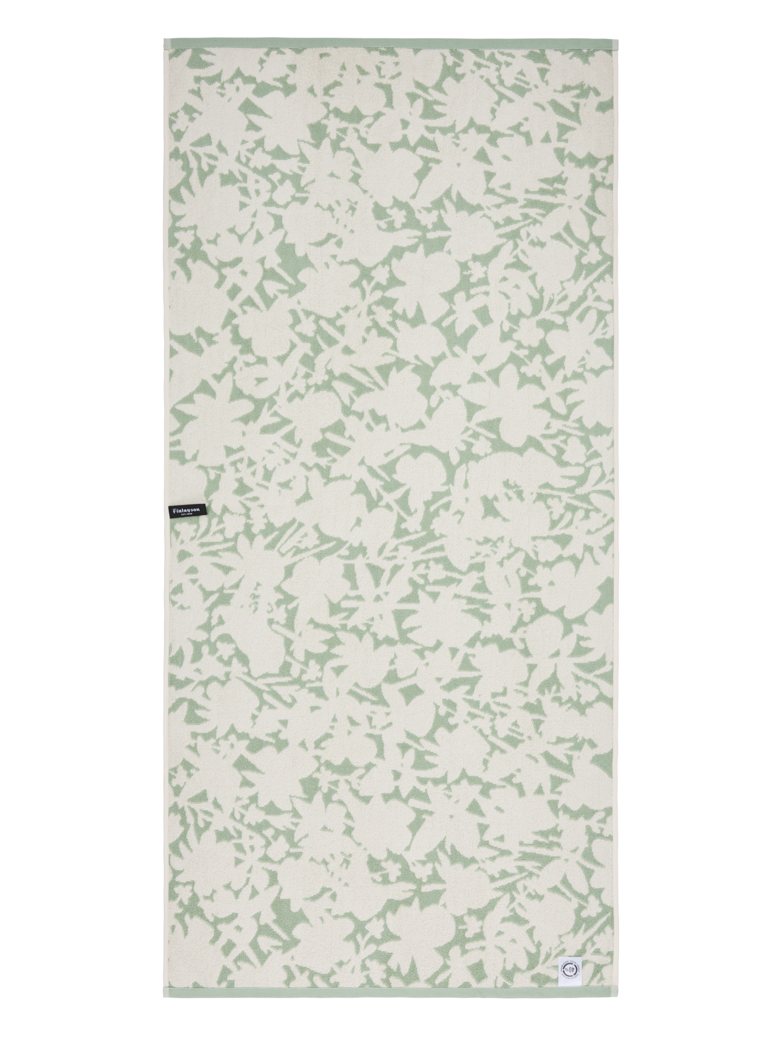 70086-5488-01-06_5; Finlayson Katveessa Kylpypyyhe Salvianvihreä / Luonnonvalkoinen / 70x150 cm 