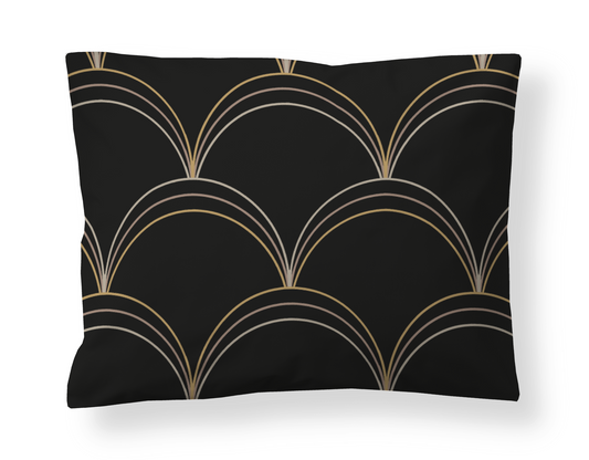 61138-5130-01-10; Finlayson Rooma Satiinityynyliina Musta / Ruskea / 50x60 cm 
