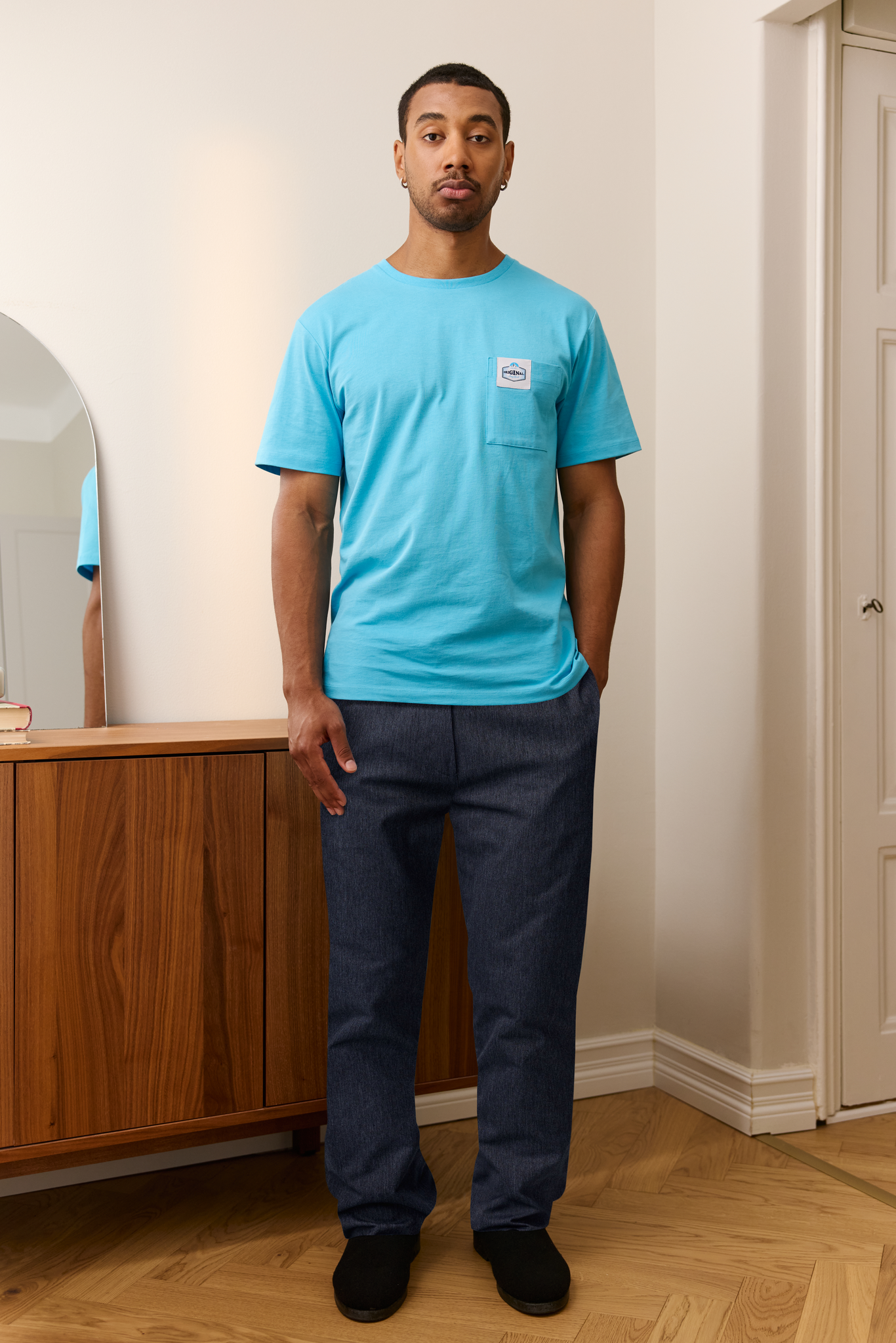 CL-FM21001-631_XL_3; CL-FM21001-631_S_3; CL-FM21001-631_M_3; CL-FM21001-631_L_3; CL-FM21001-631_XXL_3; Finlayson Original Long Drink T-paita Turkoosi / XXL 