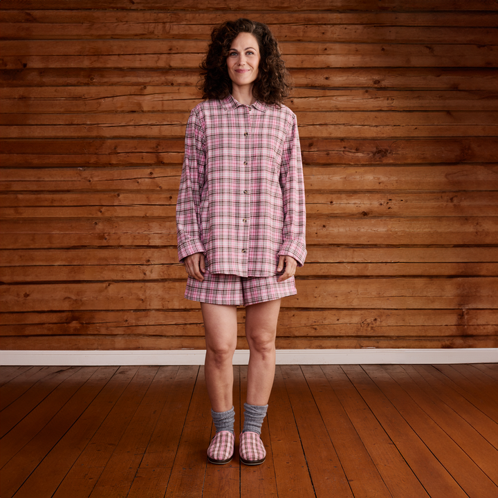 22719161001; Finlayson Aino Flanellipyjama Vaaleanpunainen / S 