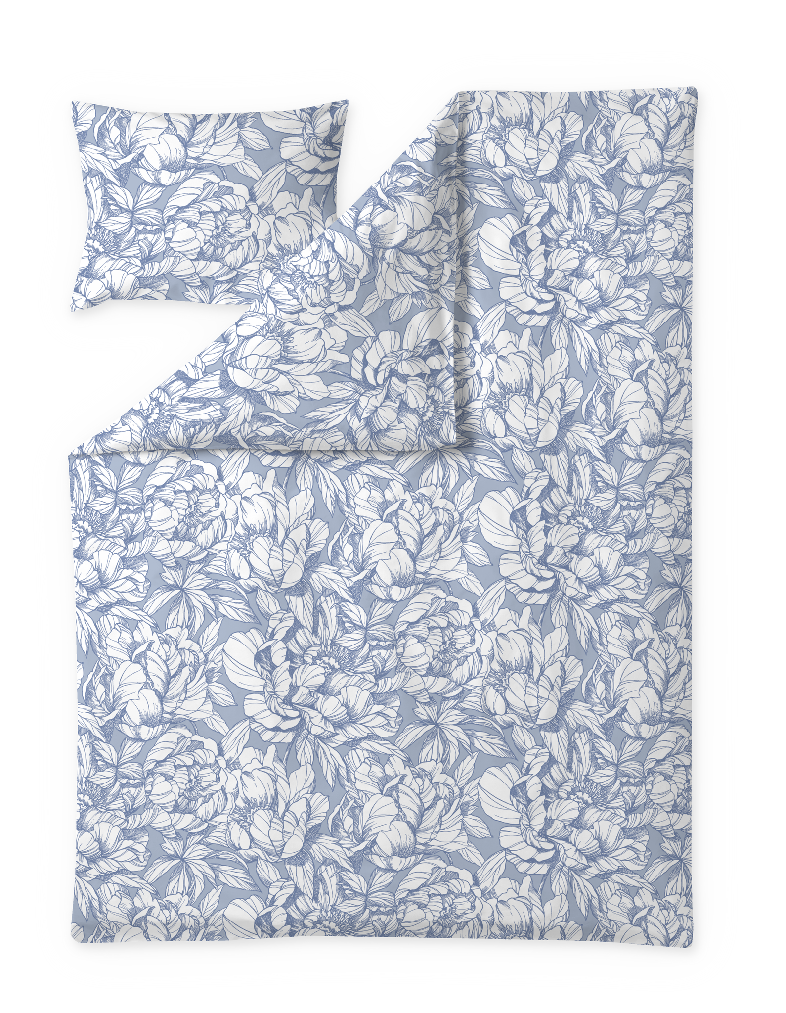 60714-5501-02-06; Finlayson Pioni Tencel-puuvillapussilakanasetti Sininen / 150x210 + 50x60 cm 