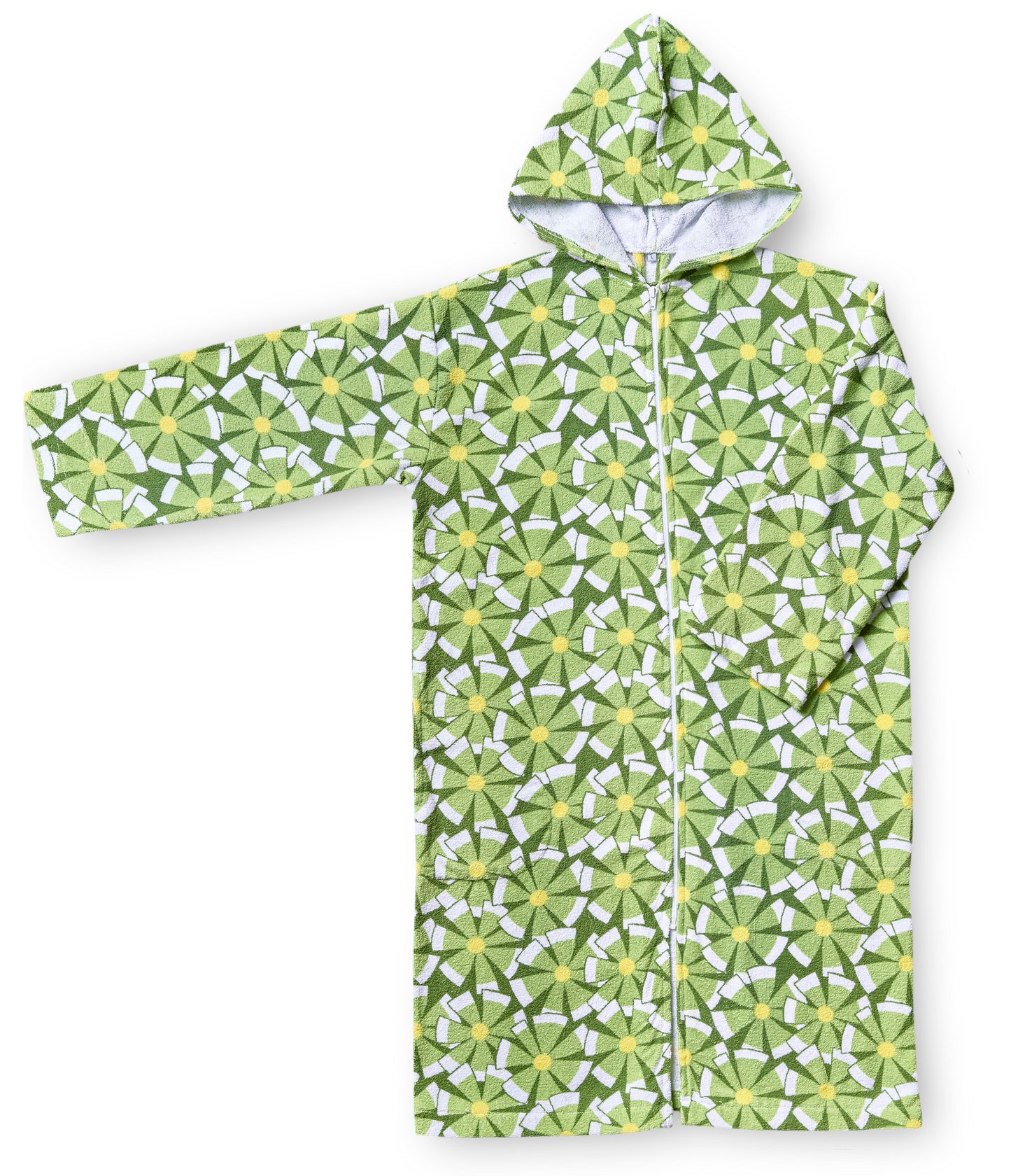 70229-5164-02-03; Finlayson Senni Kylpytakki Vihreä / Keltainen / L/XL 