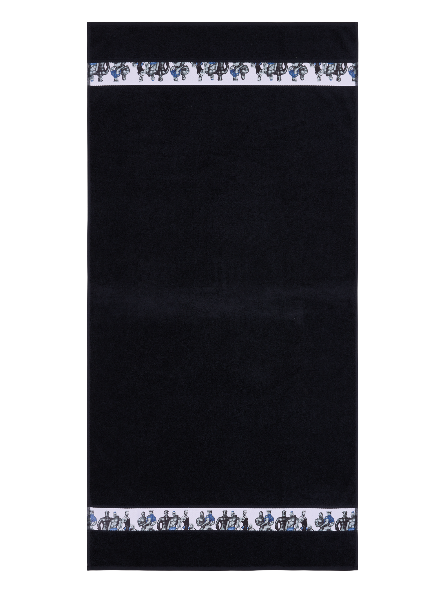 70156-4864-01-06_1; Finlayson Tom of Finland Blue Squad Kylpypyyhe Musta / 90x180 cm 