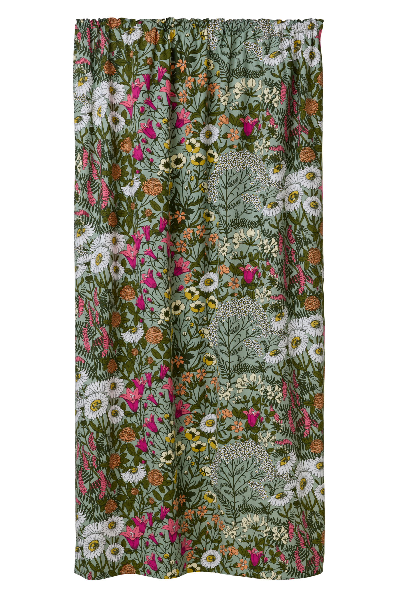 109006-7343; Finlayson Ahomaa Curtains Vihreä-pinkki / 140x240 cm 