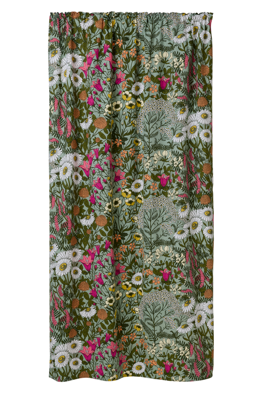 109006-7343; Finlayson Ahomaa Curtains Vihreä-pinkki / 140x240 cm 