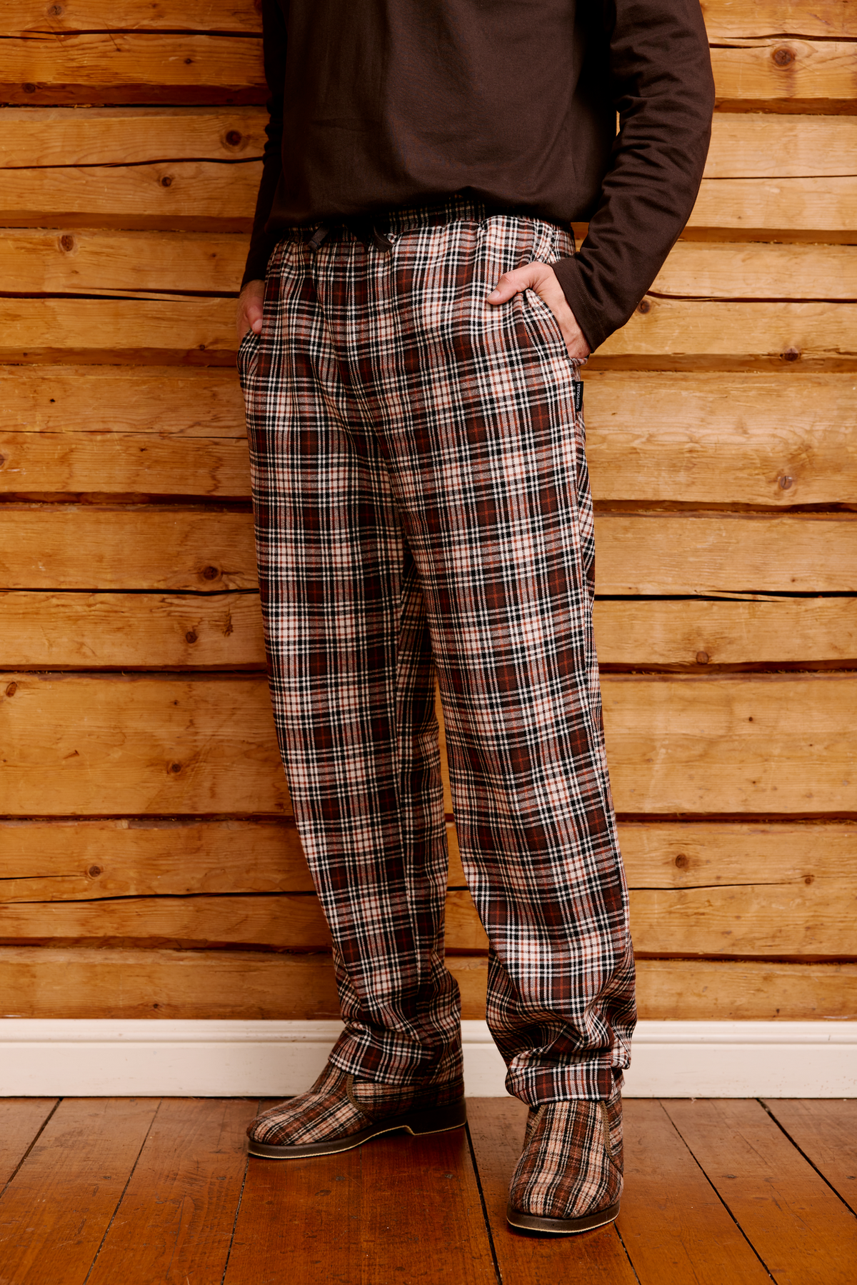 22751433002_1; Finlayson  Reino Flanellipyjamahousut Ruskea / M 