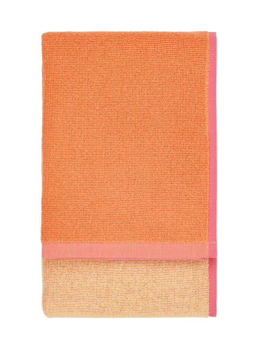 70553-1404-05-12; Finlayson Kiia Käsipyyhe Keltainen / Pinkki / 50x70 cm 