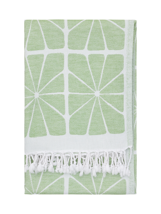 70187-4048-02-06; Finlayson Aurinko Hamam-kylpypyyhe Vihreä / 90x170 cm 