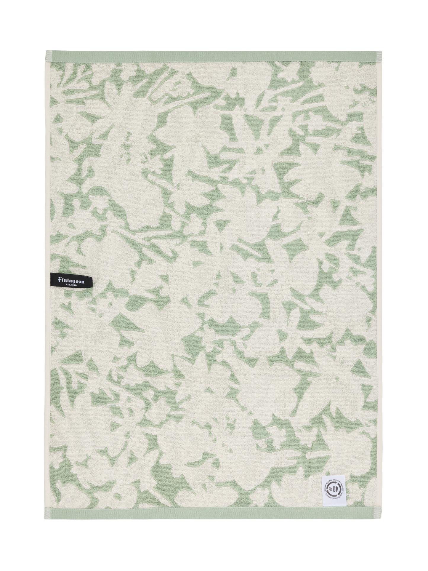 70087-5488-01-12_5; Finlayson Katveessa Käsipyyhe Salvianvihreä / Luonnonvalkoinen / 50x70 cm 