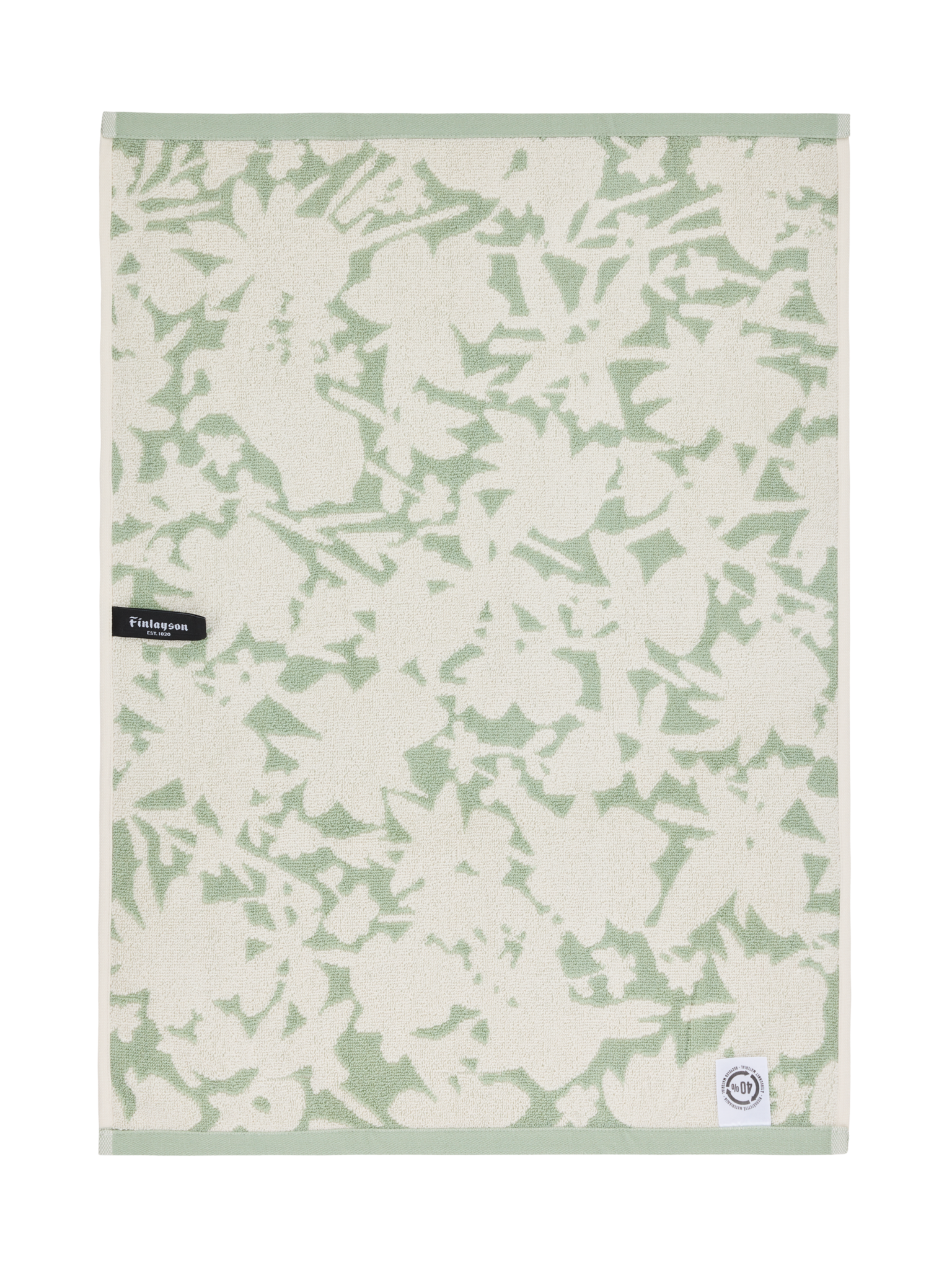 70087-5488-01-12_5; Finlayson Katveessa Käsipyyhe Salvianvihreä / Luonnonvalkoinen / 50x70 cm 