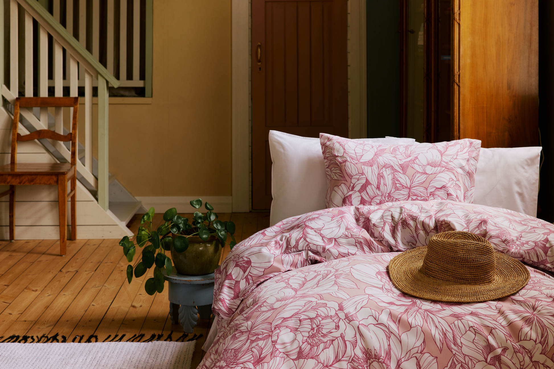 60137-5501-01-10_2; Finlayson Pioni Tencel-puuvillatyynyliina Roosa / 50x60 cm 