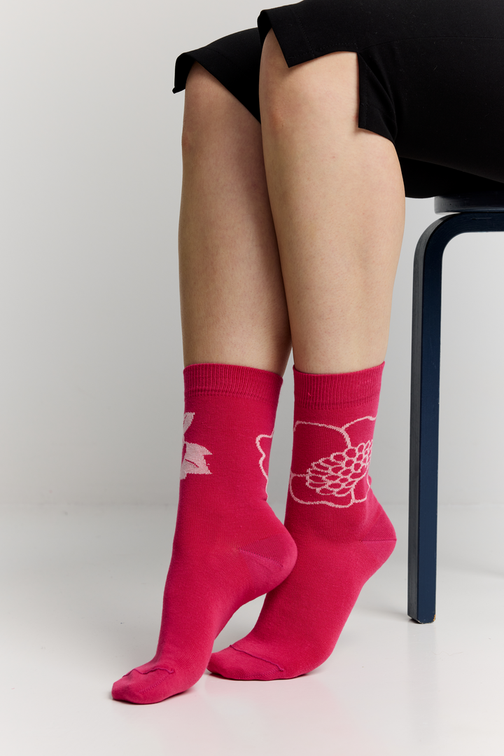 99100-0789; 99100-0788; Finlayson Annukka Naisten nilkkasukat Marjanpunainen / 36/38 