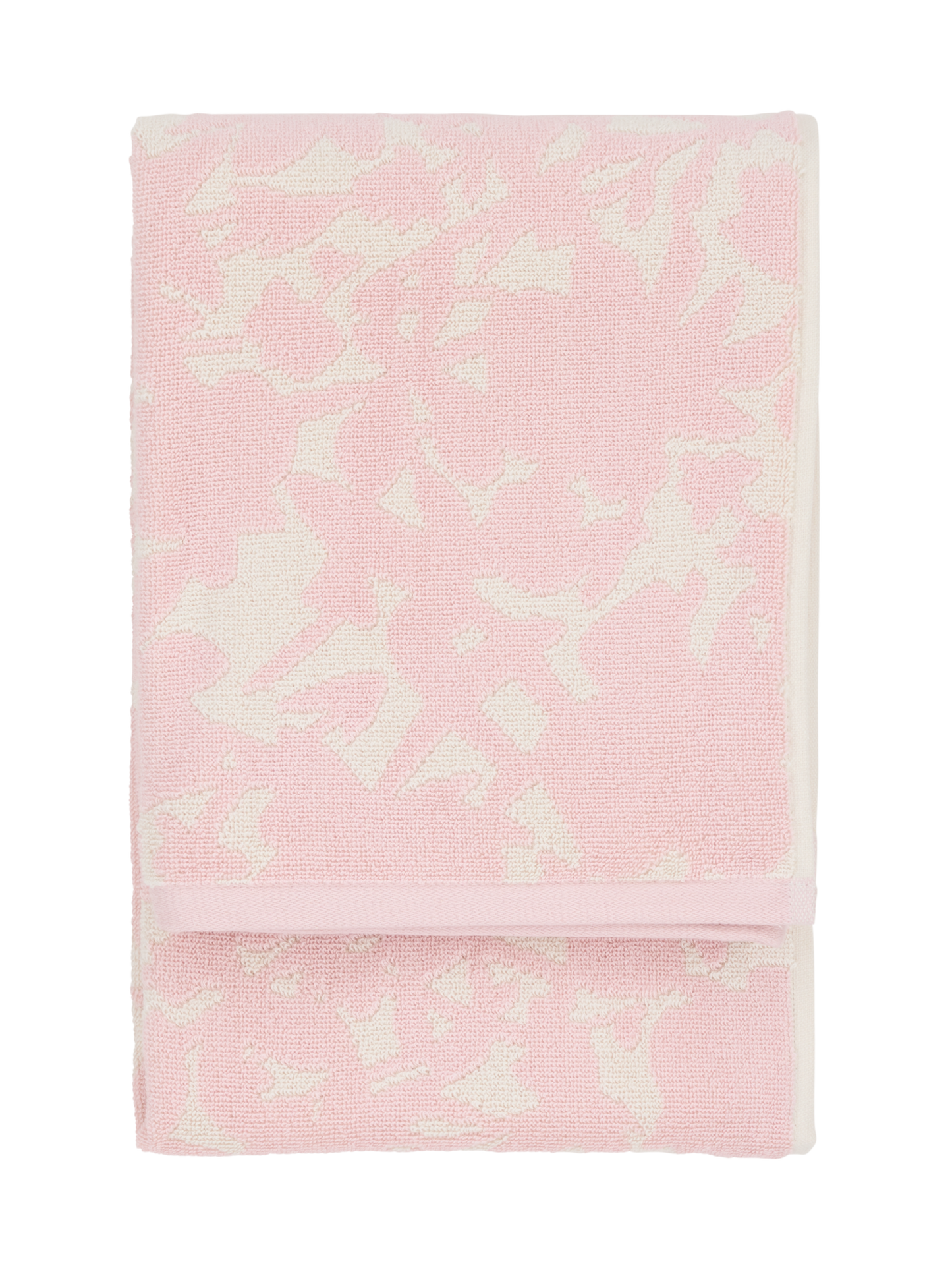 70086-5488-02-06; Finlayson Katveessa Kylpypyyhe Vaaleanpunainen / Luonnonvalkoinen / 70x150 cm 