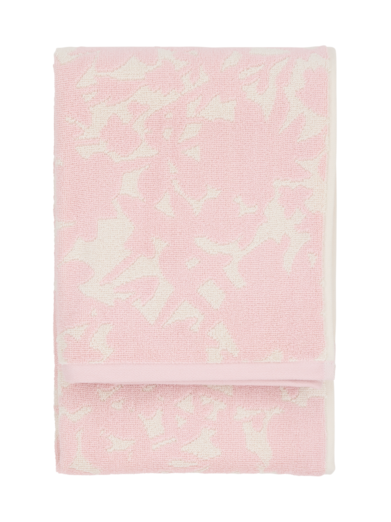 70086-5488-02-06; Finlayson Katveessa Kylpypyyhe Vaaleanpunainen / Luonnonvalkoinen / 70x150 cm 