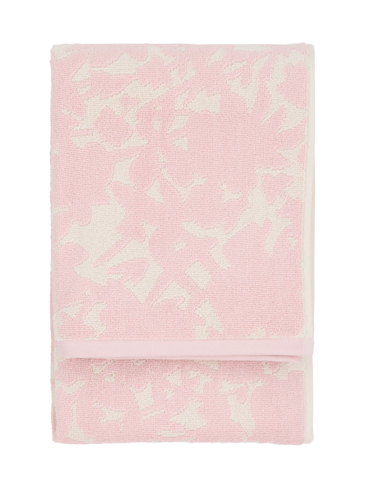 70086-5488-02-06; Finlayson Katveessa Kylpypyyhe Vaaleanpunainen / Luonnonvalkoinen / 70x150 cm 