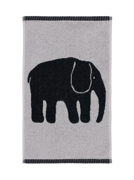 70562-1464-06-12; Finlayson Elefantti Käsipyyhe Musta / Harmaa / 30x50 cm 