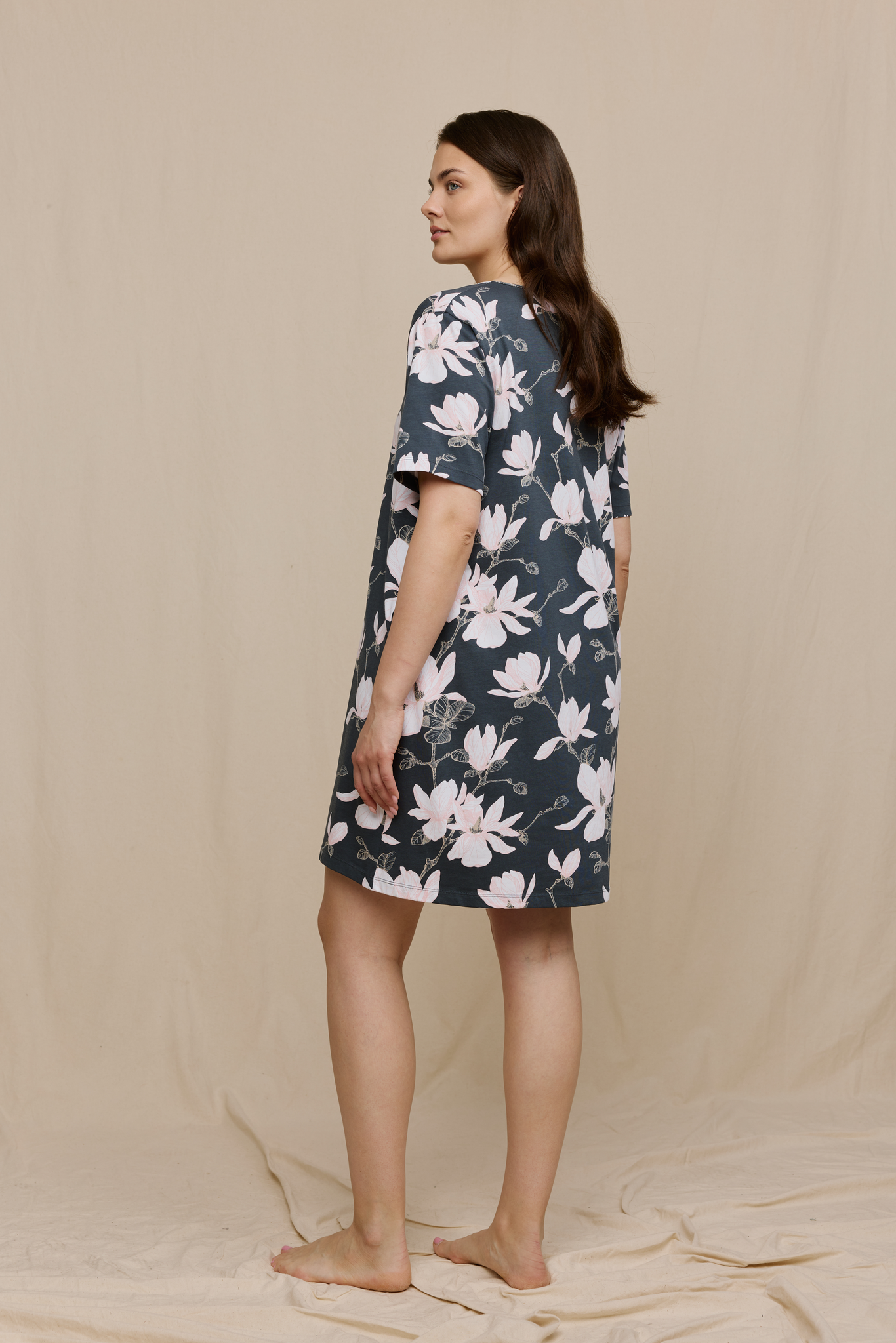 FW15005-998-XXL_2; Finlayson Magnolia Yöpaita Mustavalkoinen / XXL 