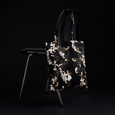 80221-4454-02-10; Finlayson Sopraano Kangaskassi Musta / Kulta / 36x42 cm 