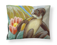 60138-5107-01-10; Finlayson Sitruunankeltainen papukaija Satiinityynyliina Multi / 50x60 cm 