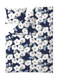 60652-5503-02-06; Finlayson Ruusa Pussilakanasetti Tummansininen / Salvianvihreä / 150x210 + 50x60 cm 