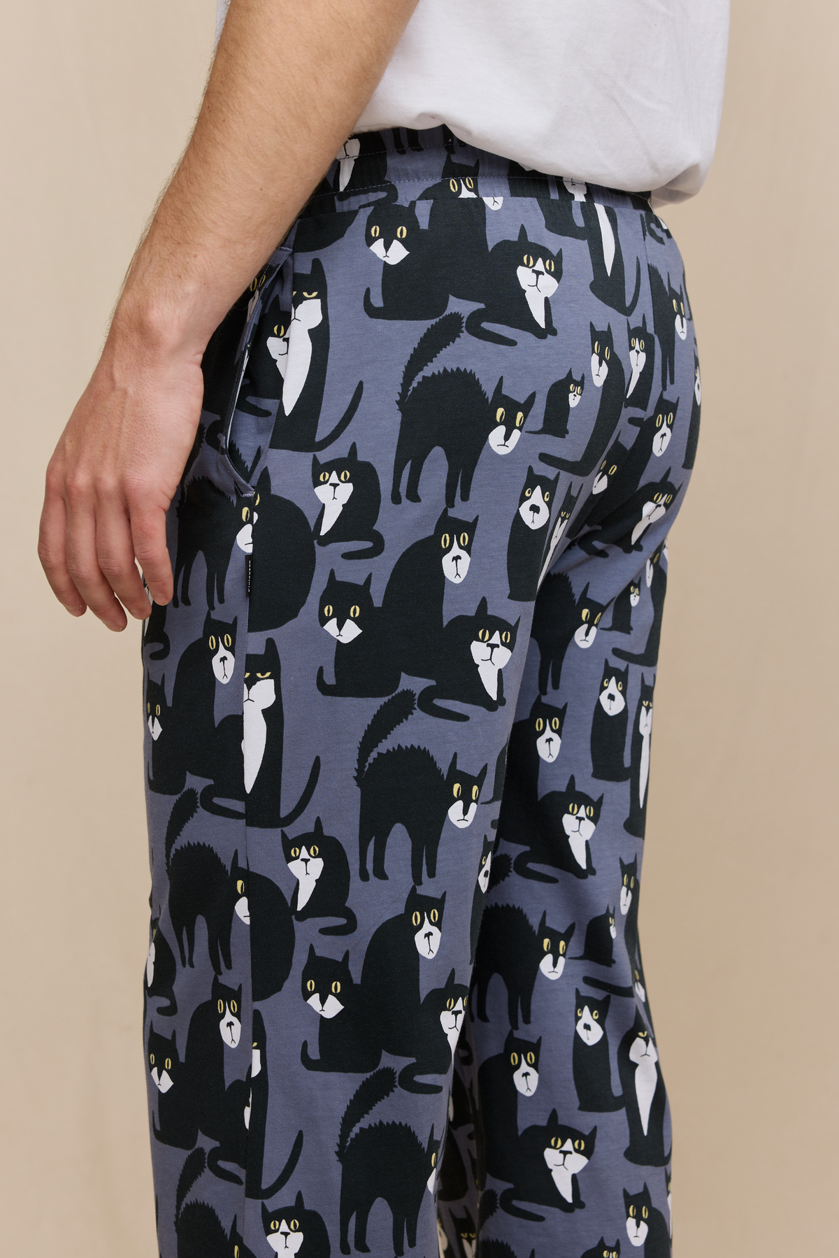 FM17003-946-XL_2; Finlayson Spot the Dog Pyjamahousut Siniharmaa / Musta / XL 