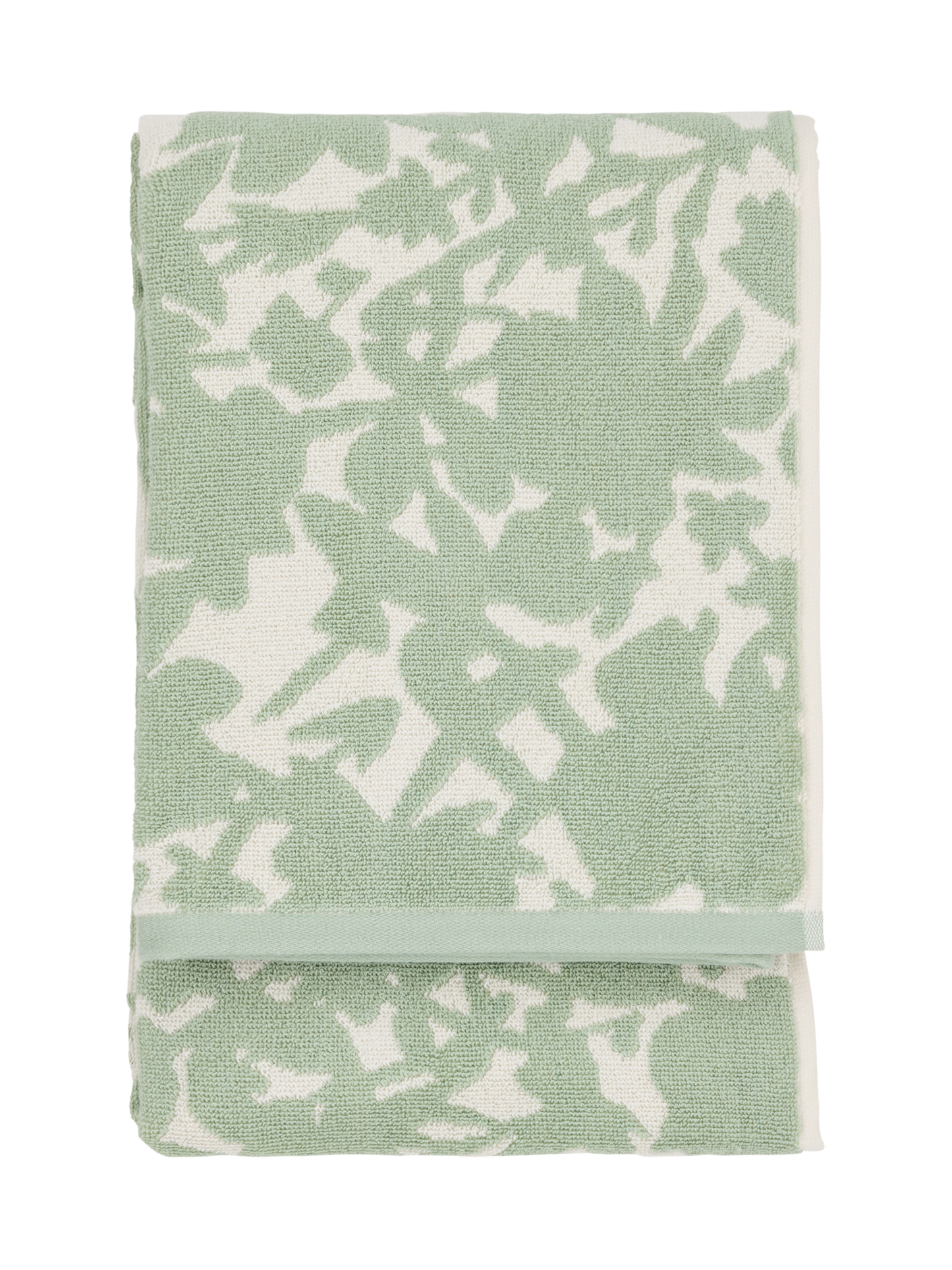 70086-5488-01-06; Finlayson Katveessa Kylpypyyhe Salvianvihreä / Luonnonvalkoinen / 70x150 cm 