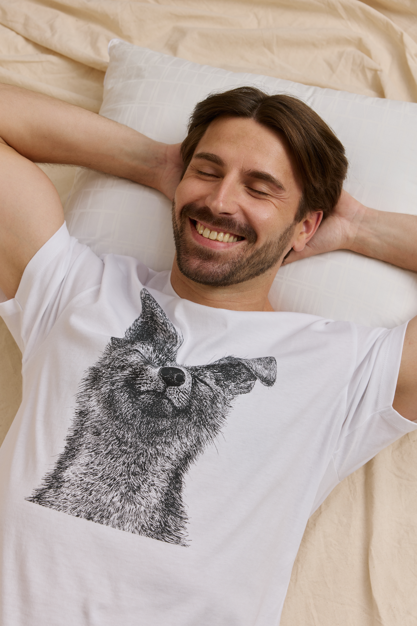 FM10004-991-L_5; Finlayson Kettu Pyjama Mustavalkoinen / L 