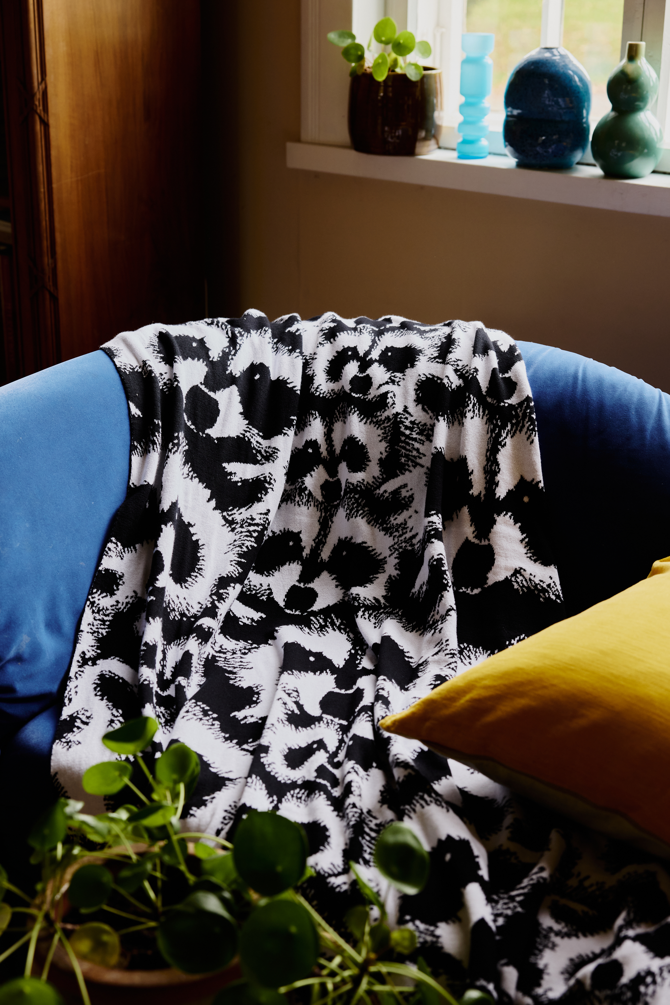 20675-4682-03-04_1; Finlayson Pesue Torkkupeitto Mustavalkoinen / 125x150 cm 