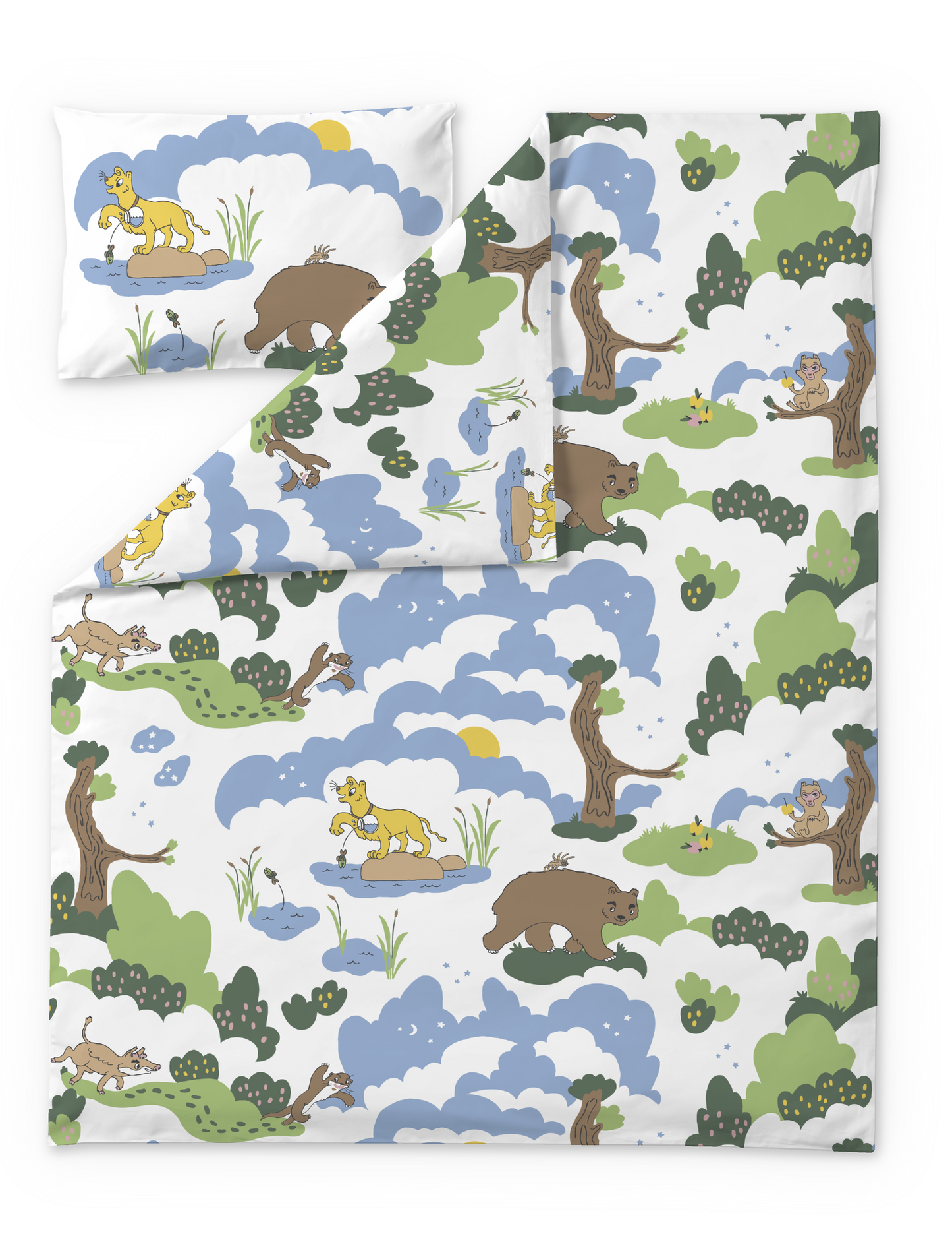 60554-5509-01-06; Finlayson Seikkailu Lasten pussilakanasetti Monivärinen / 120x160 + 40x60 cm 