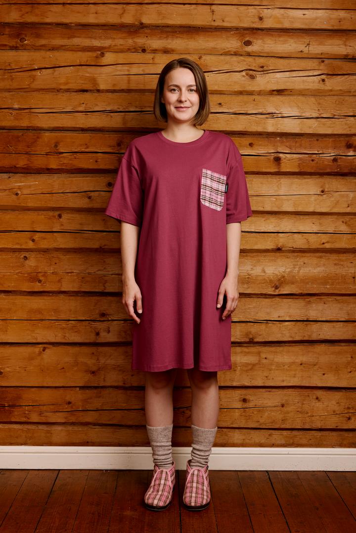 RW15001-431-XXL; RW15001-431-XL; RW15001-431-S; RW15001-431-M; RW15001-431-L; Finlayson Aino yöpaita Vaaleanpunainen / L 