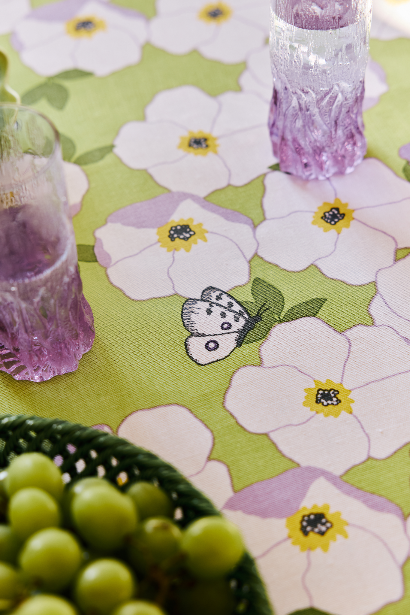 88428-5512-01-10_1; Finlayson Ruusa Kaitaliina Vaaleanvihreä / Vaaleanlila / 40x140 cm 