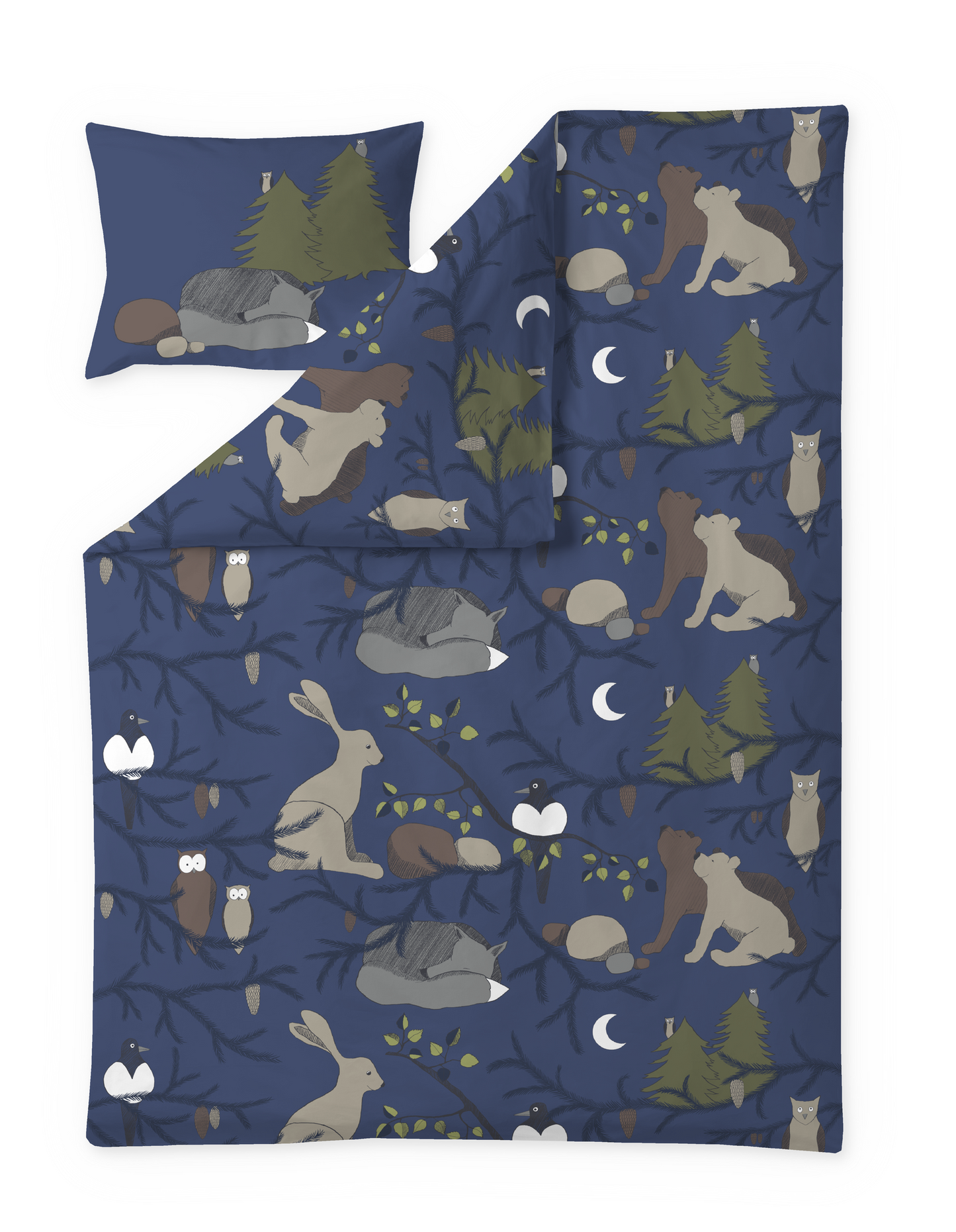 60652-4322-03-06; Finlayson Iltasatu Pussilakanasetti Sininen / 150x210 + 50x60 cm 