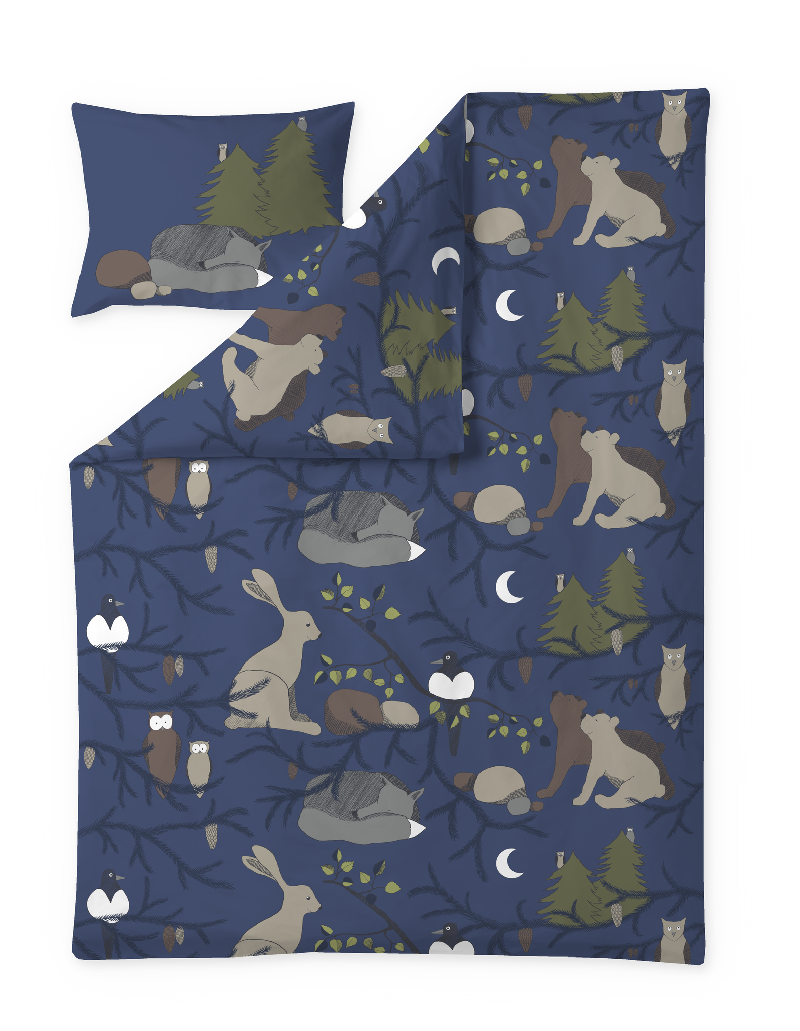 60652-4322-03-06; Finlayson Iltasatu Pussilakanasetti Sininen / 150x210 + 50x60 cm 