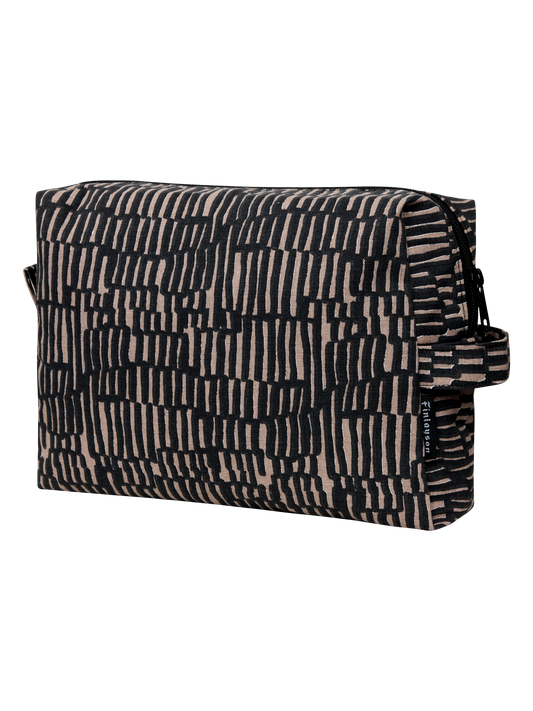 80250-5531-03-05; Finlayson Serenadi Toilettilaukku Tummanharmaa / Hiekka / 28x20 cm 