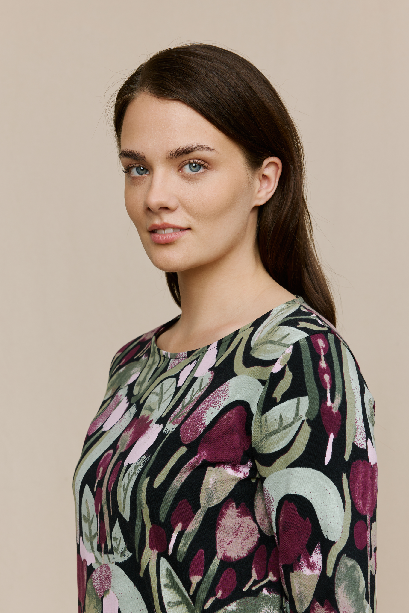22950845006_1; Finlayson KUMPULA Trikootunika Musta / Malva / XXL 