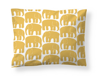 60136-4547-27-10; Finlayson Elefantti Tyynyliina Tummankeltainen / 50x60 cm 
