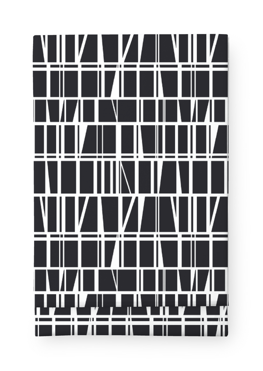 80410-3435-01-06; Finlayson Coronna Pöytäliina Musta / Valkoinen / 145x145 cm 