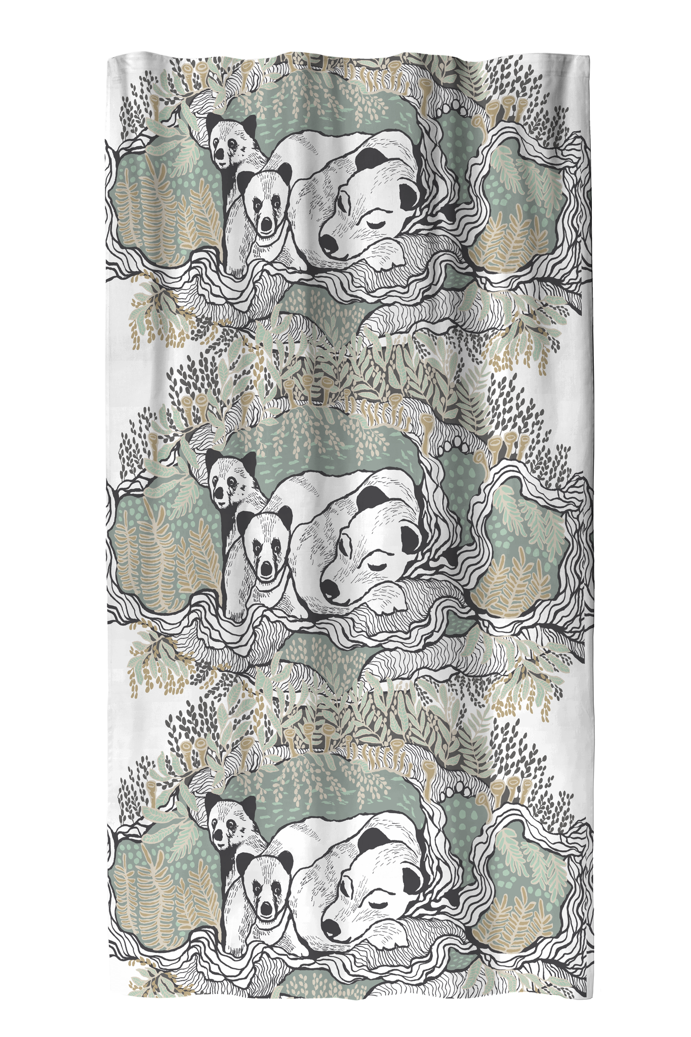 109020-7110; Finlayson Unikeot Curtains Mintunvihreä / 140x250 cm 