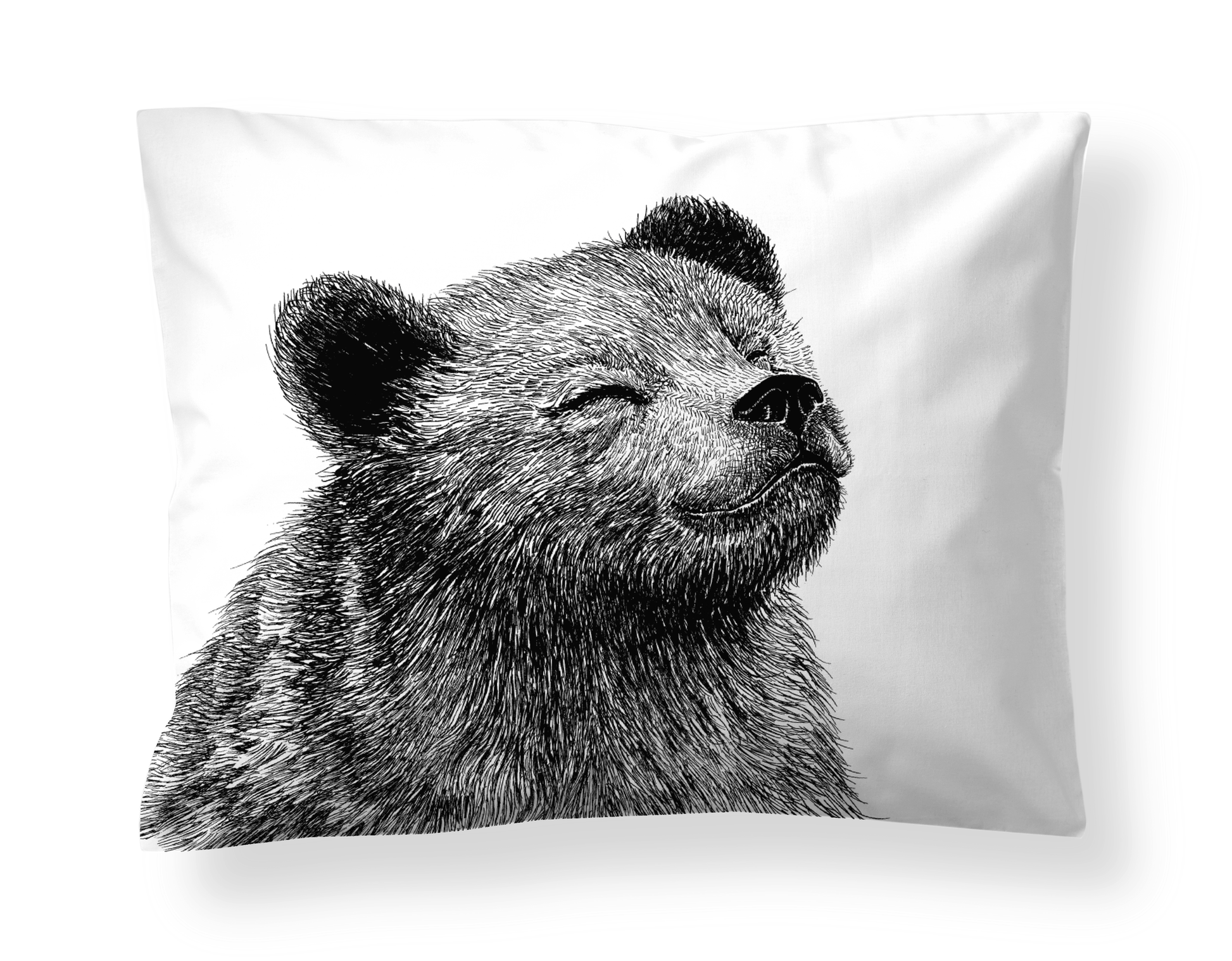 60136-5231-01-10; Finlayson Karhu tyynyliina Musta / Valkoinen / 50x60 cm