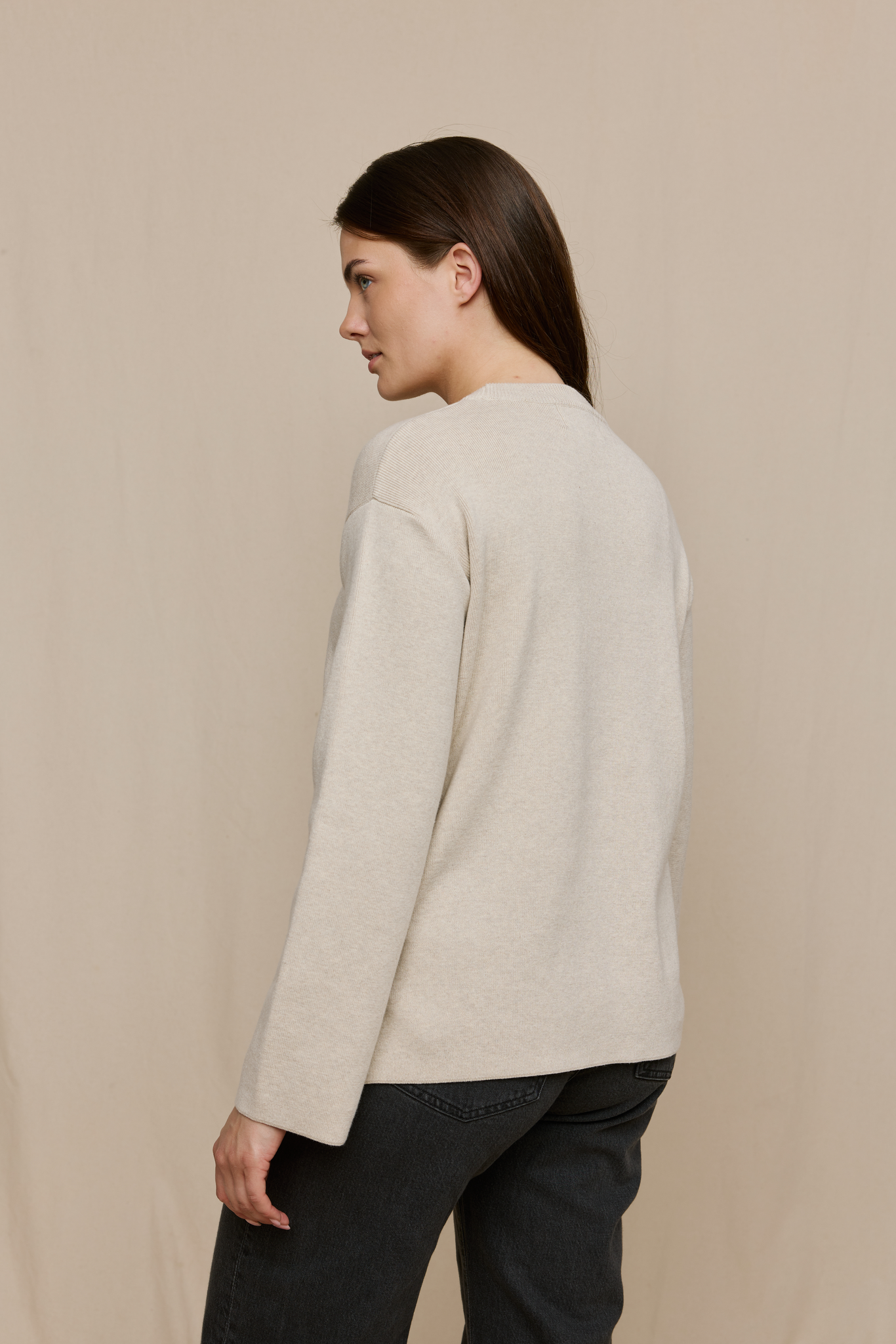 FW51001-051-S_6; Finlayson Eini Neule Vaalea khaki / S 