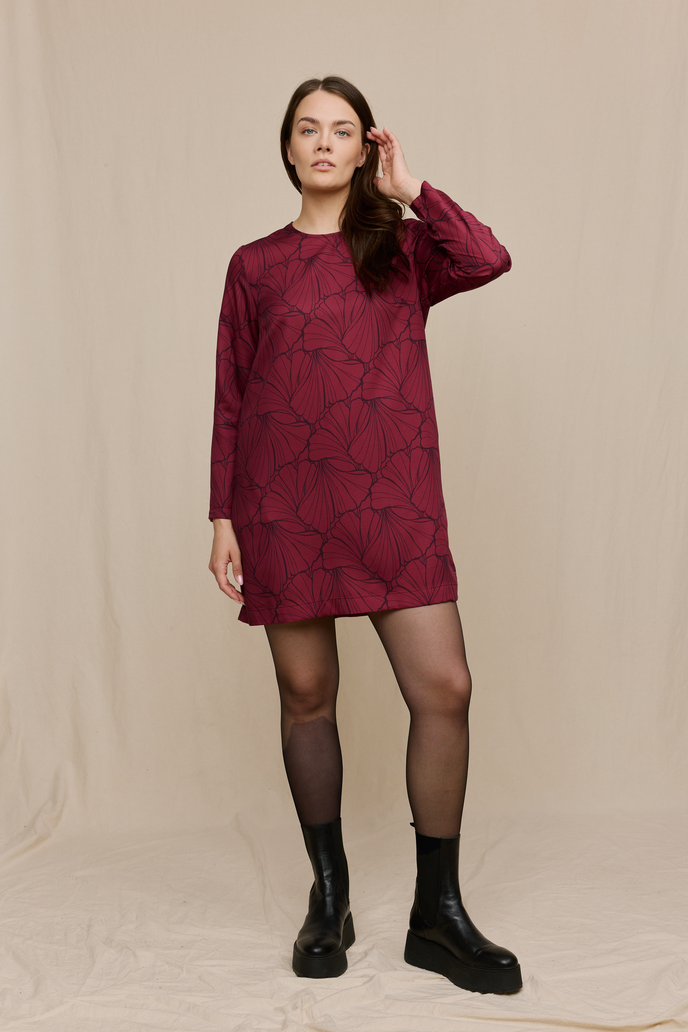 FW75005-471-XL_3; Finlayson Lilia Tunika Punainen / XL 
