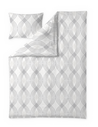 60714-4232-16-06; Finlayson Kehrä Tencel-puuvillapussilakanasetti Tummanharmaa / Beige / 150x210 + 50x60 cm 